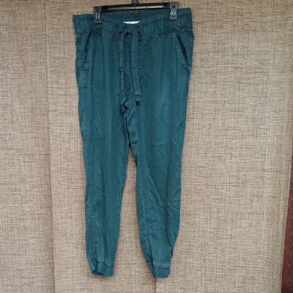 SO Lightweight TEAL Jogger Pants with Elastic Cuffs